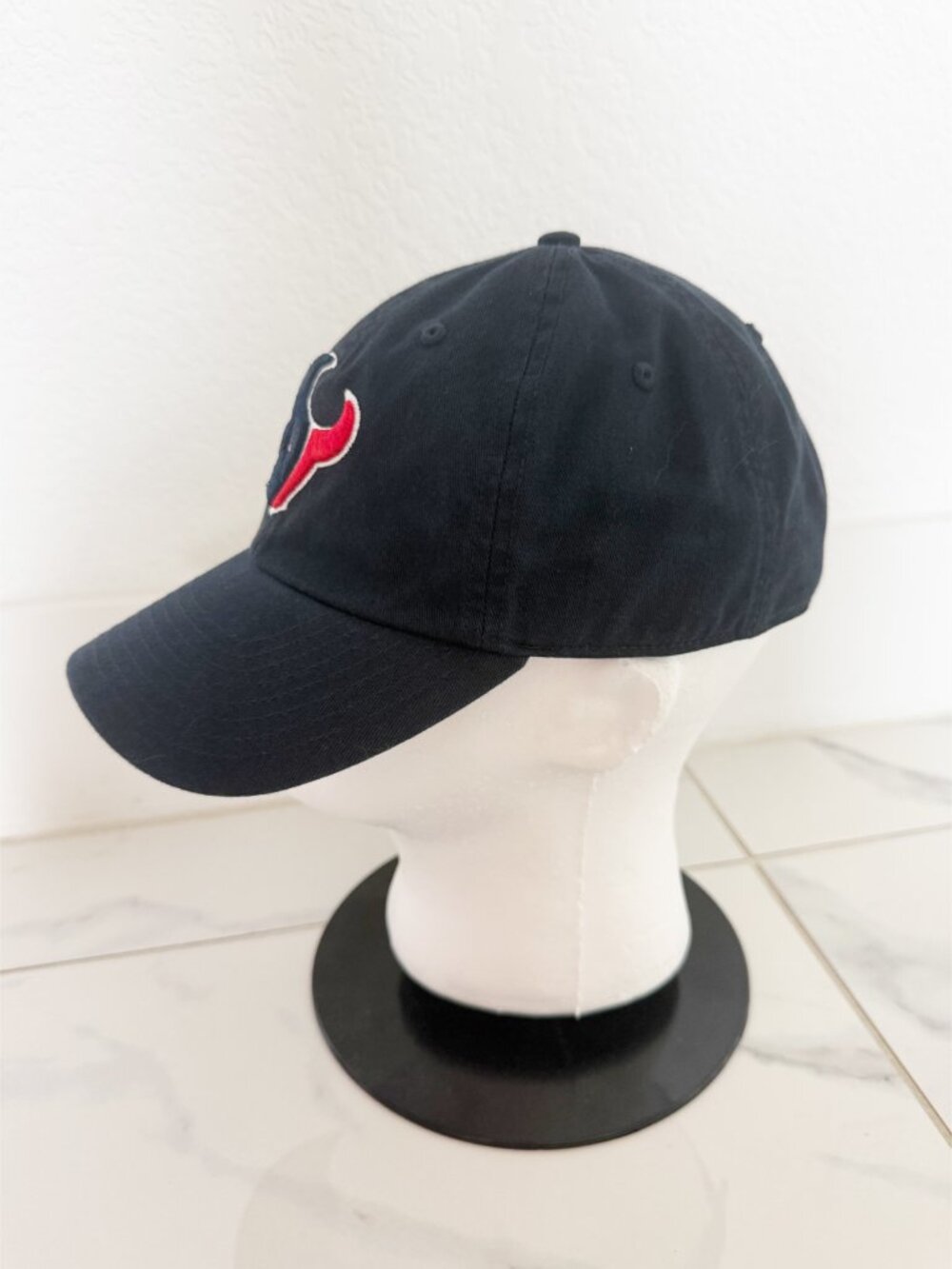Houston Texans NFL Team Apparel Strapback Cap Hat OSFA Blue Adjustable - Picture 5 of 8